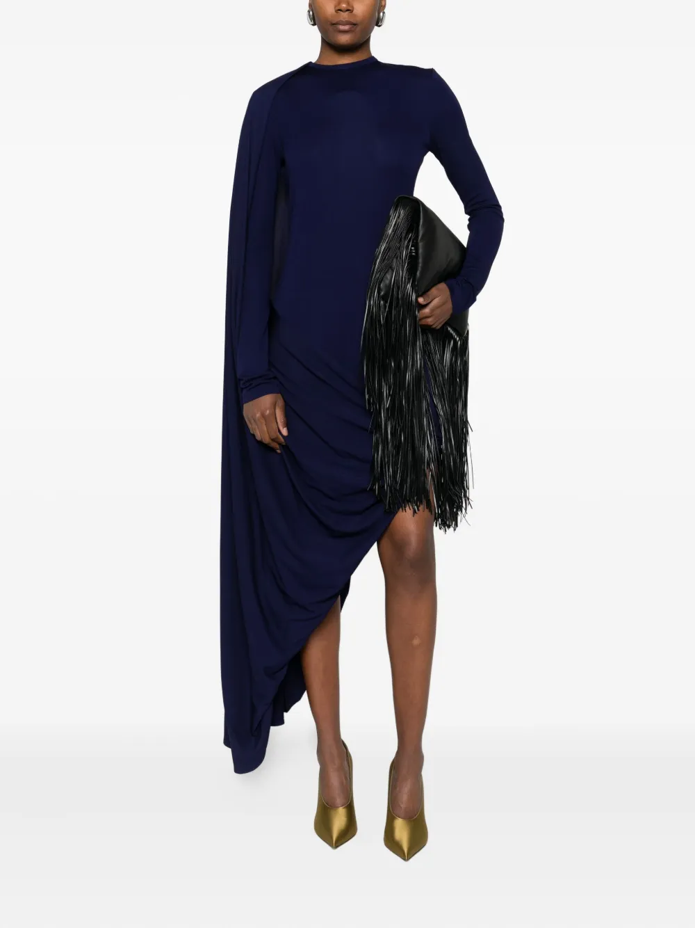 Sportmax Gedrapeerde asymmetrische jurk - Blauw