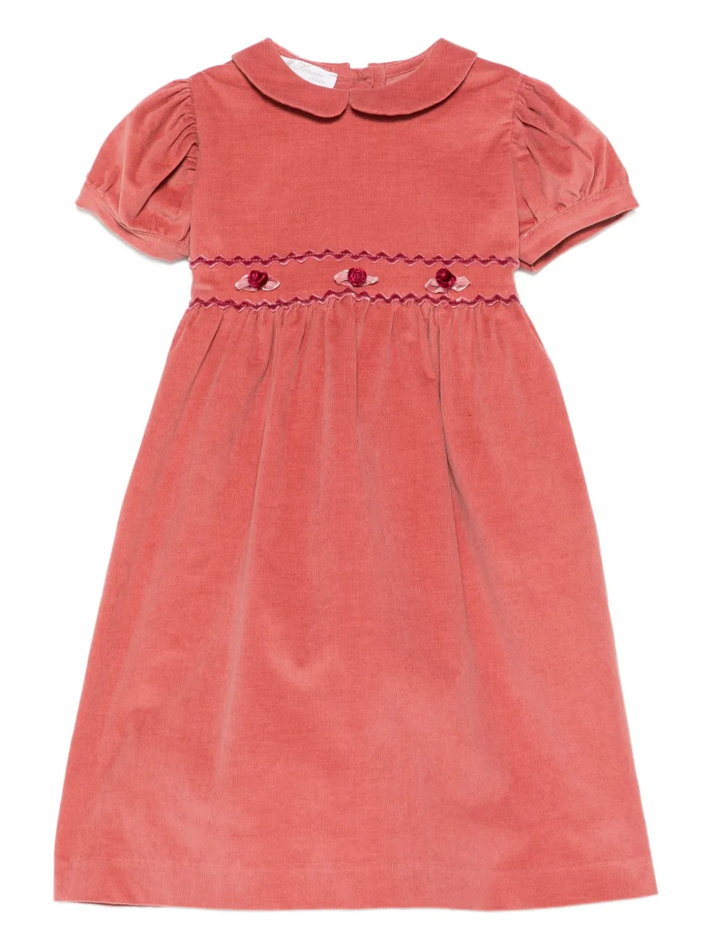 Mariella Ferrari short-sleeved embroidered dress - Rosa
