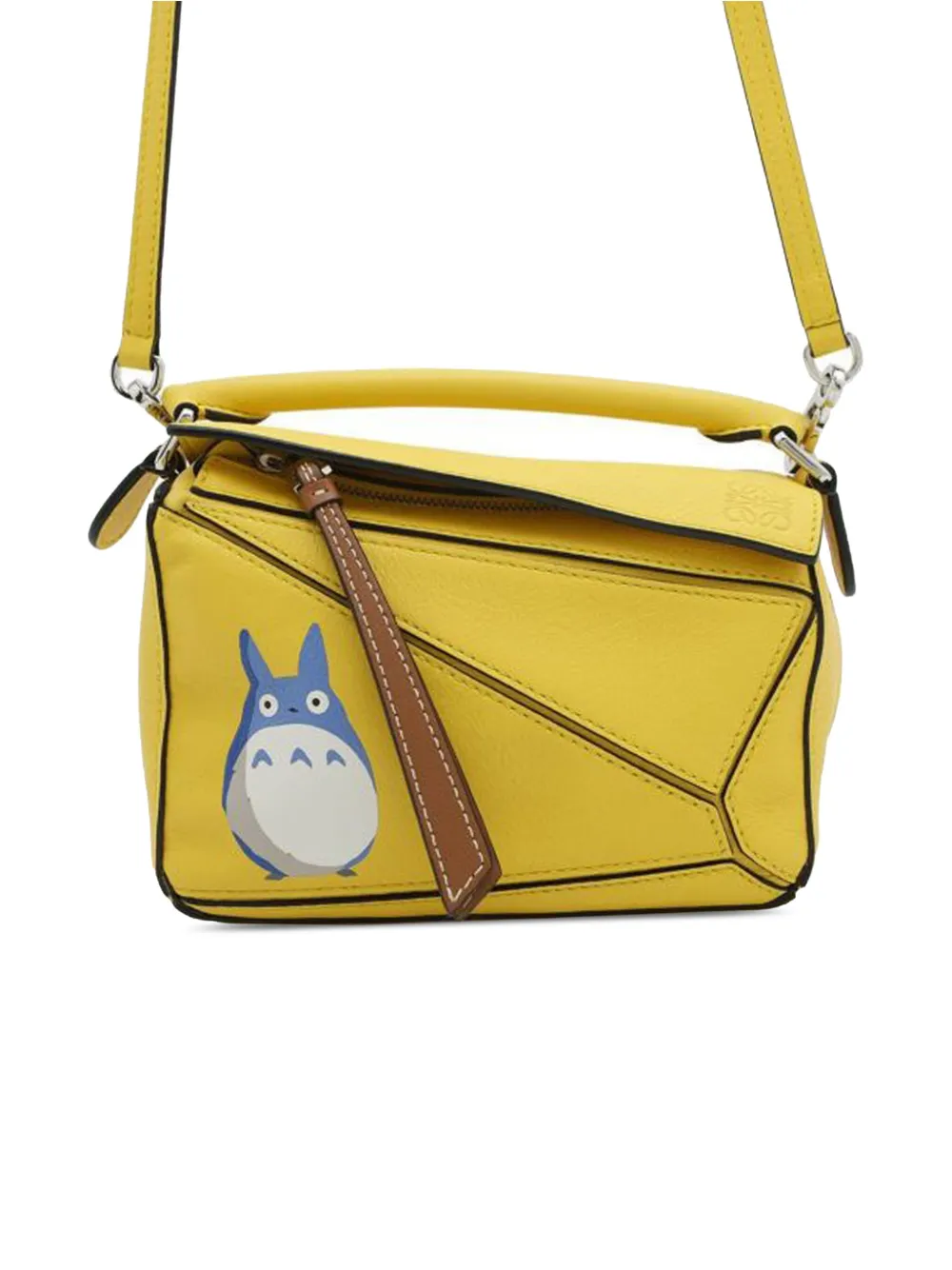 Loewe Pre-Owned 2021 スタジオジブリ となりのトトロ ミニ カーフスキン パズル サッチェルバッグ - イエロー Loewe Pre-Owned 2021 スタジオジブリ となりのトトロ ミニ カーフスキン パズル サッチェルバッグ - イエロー