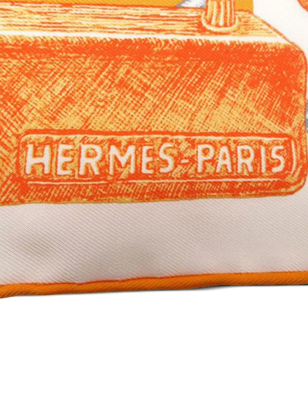 Hermès Pre-Owned 2019-2023 Gavroche Chevaloscope Neon Pointille Silk Scarf scarves | Image 2