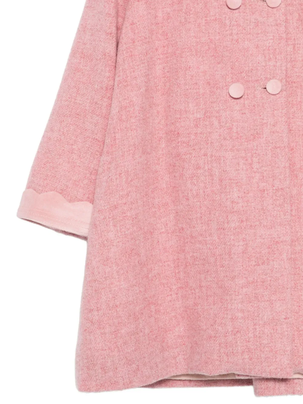 Mariella Ferrari Jas met dubbele rij knopen en gewelfde kraag Roze