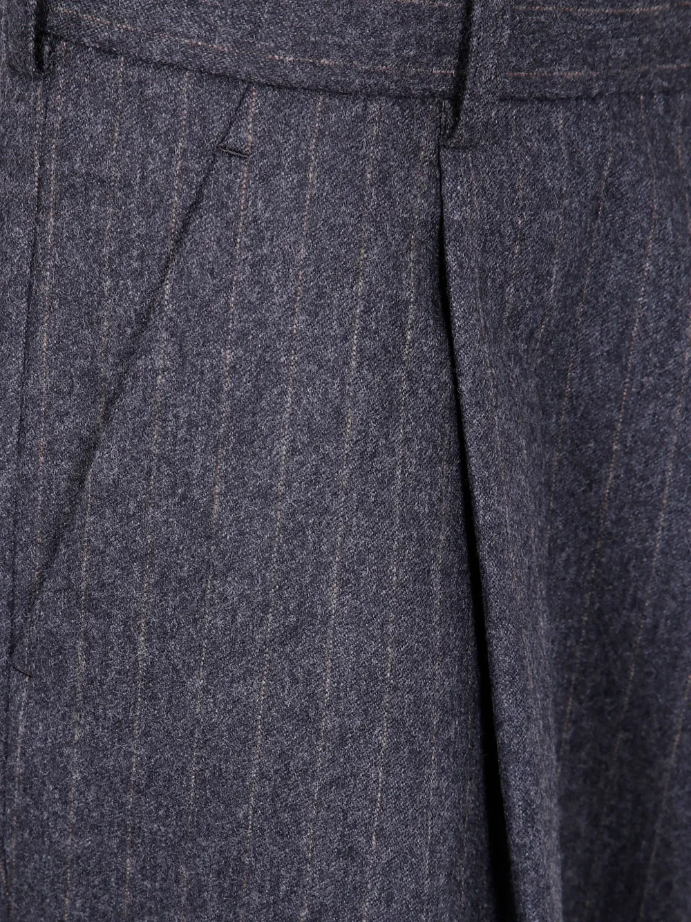 Kolor Broek met krijtstreep en gesp Grijs