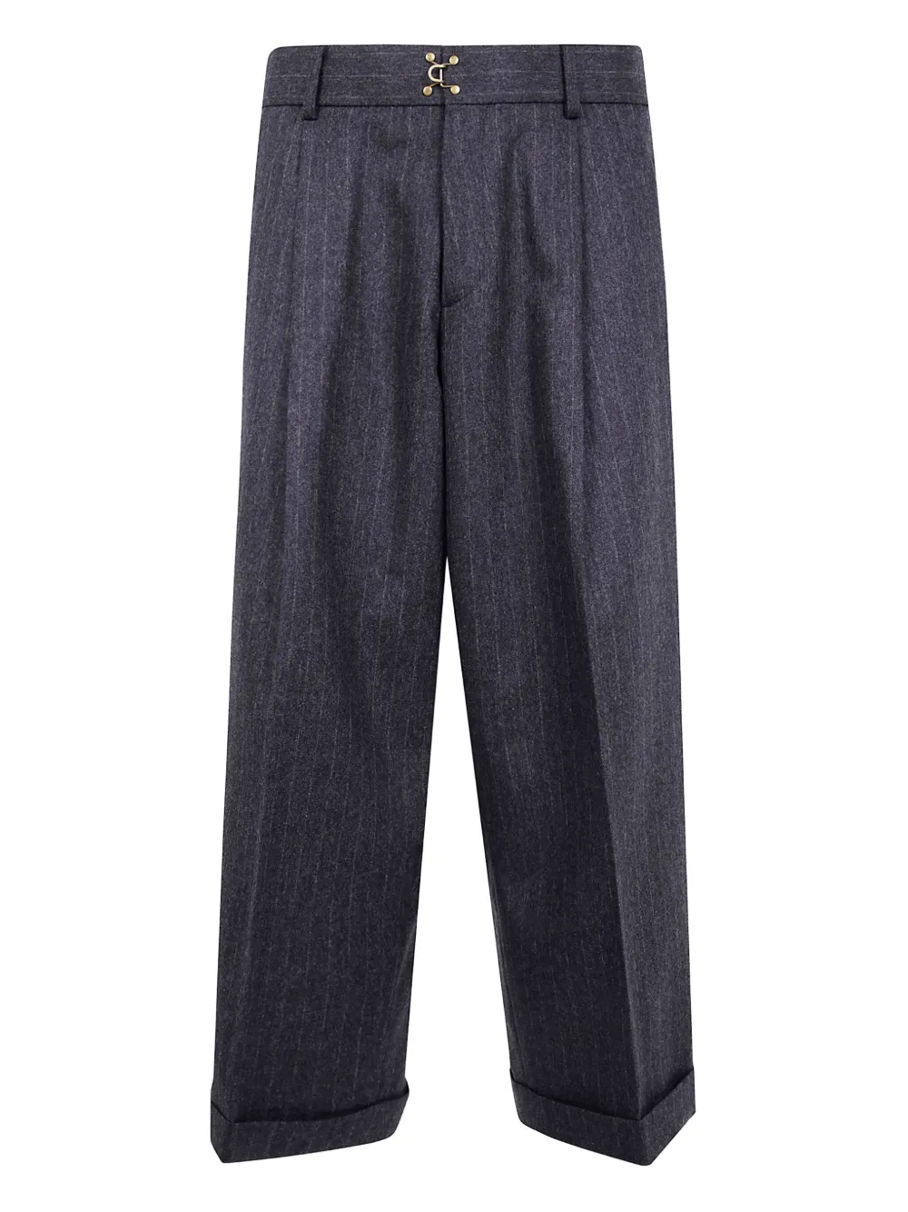 Kolor pinstriped buckled trousers | Grey | Image 1