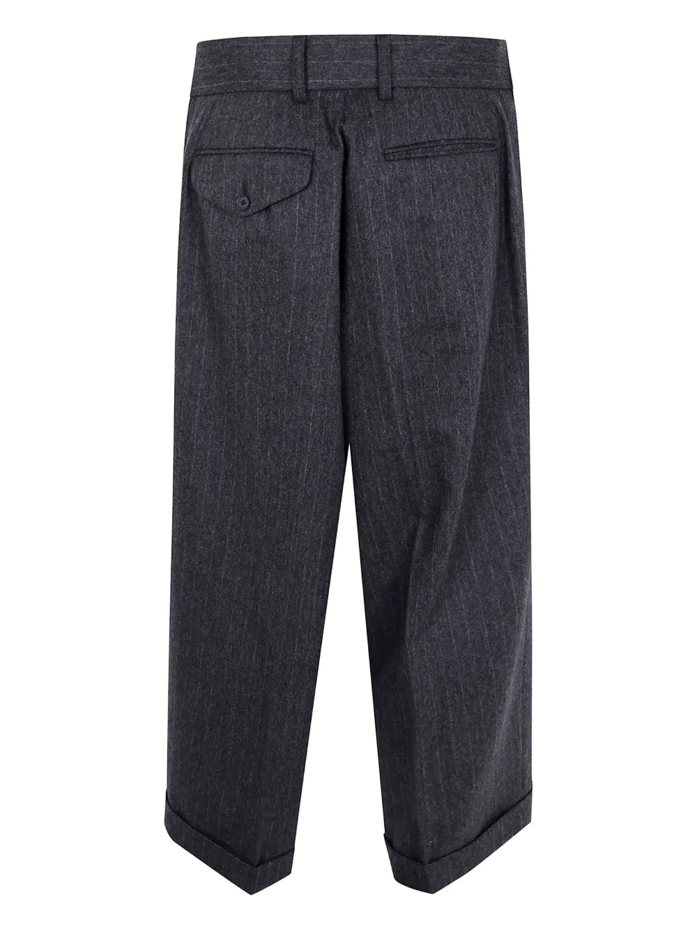 Kolor pinstriped buckled trousers - Grijs