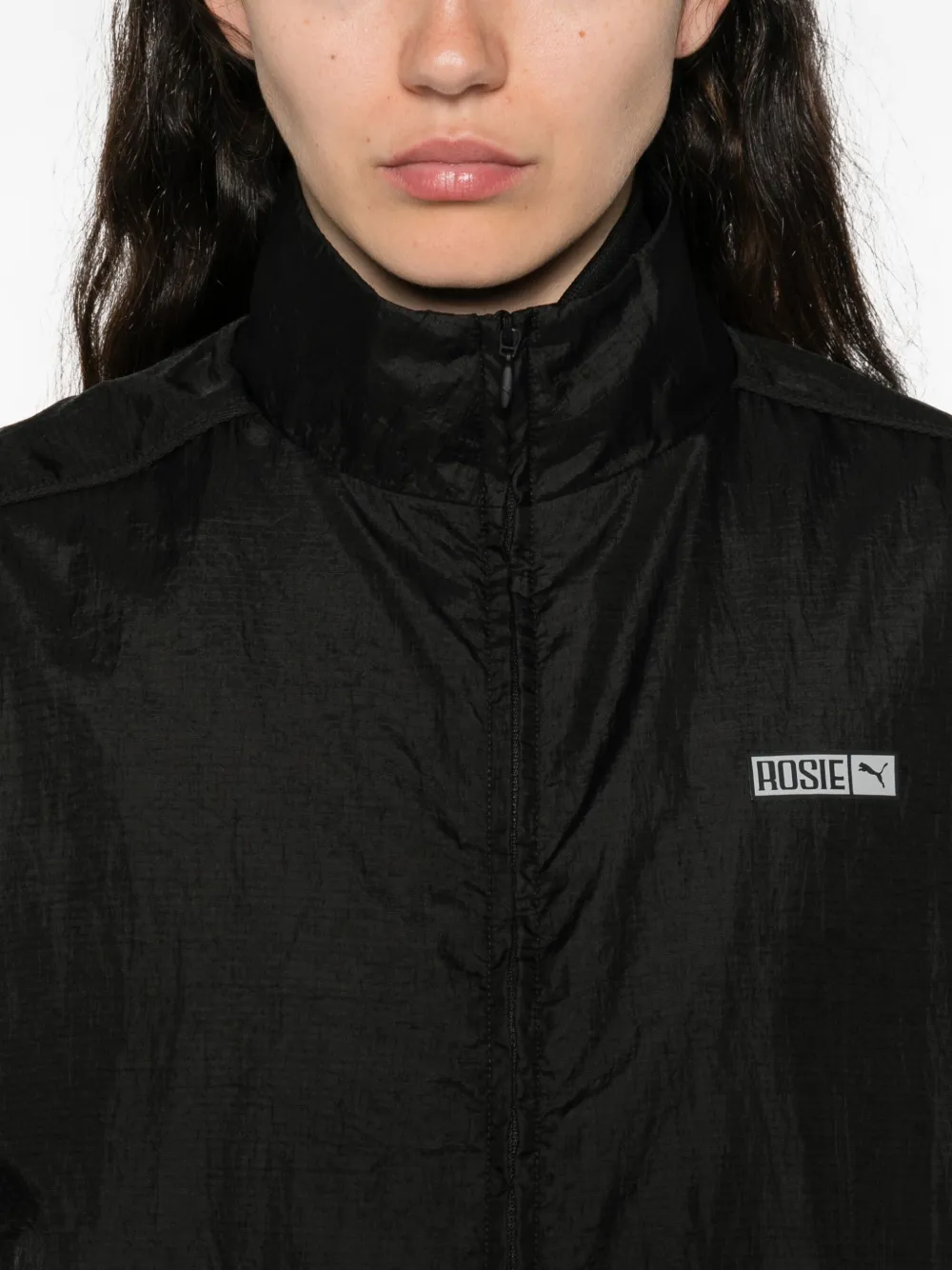 Puma X Rosé T7 Logo-print Jacket In Black