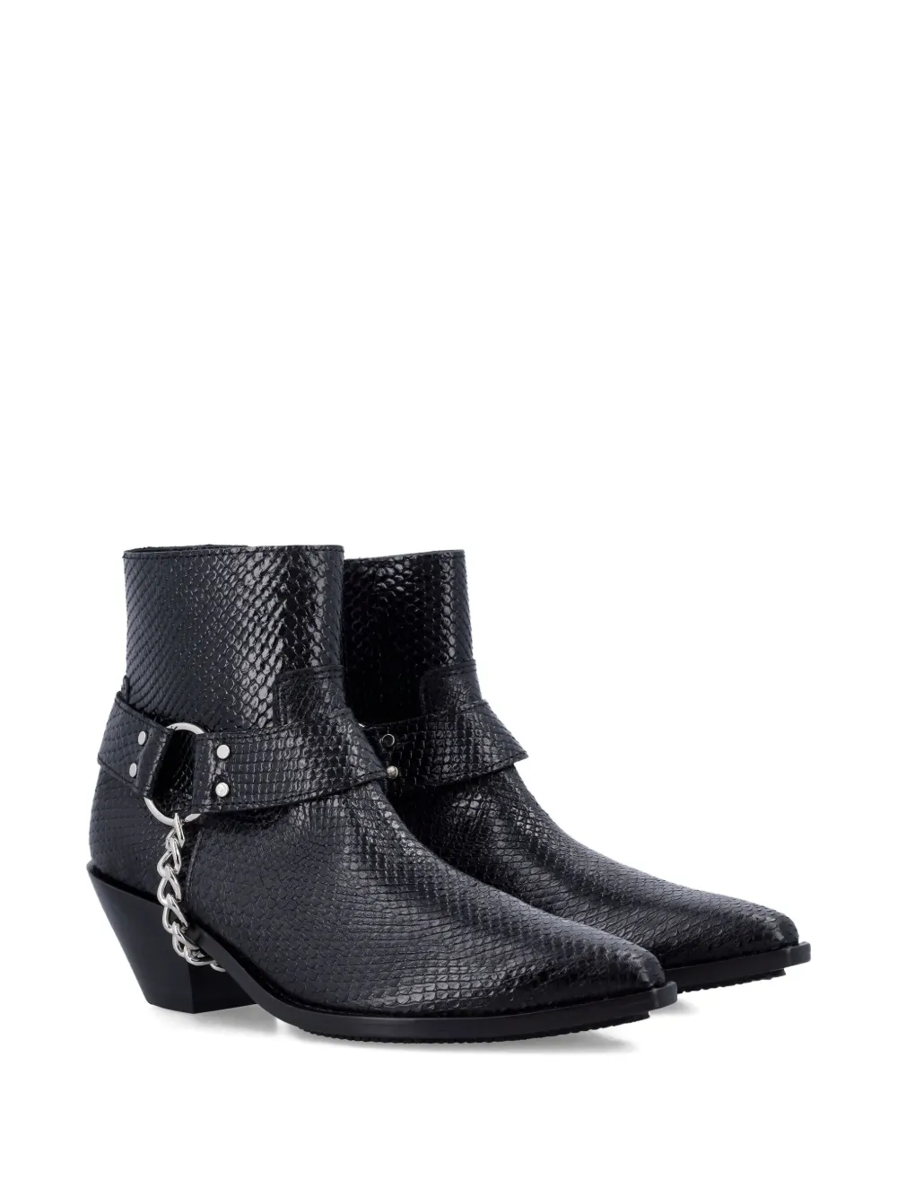 Junya Watanabe snake-print boots Zwart