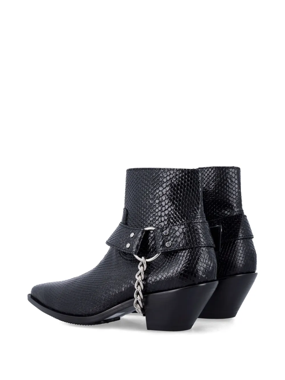 Junya Watanabe snake-print boots Zwart