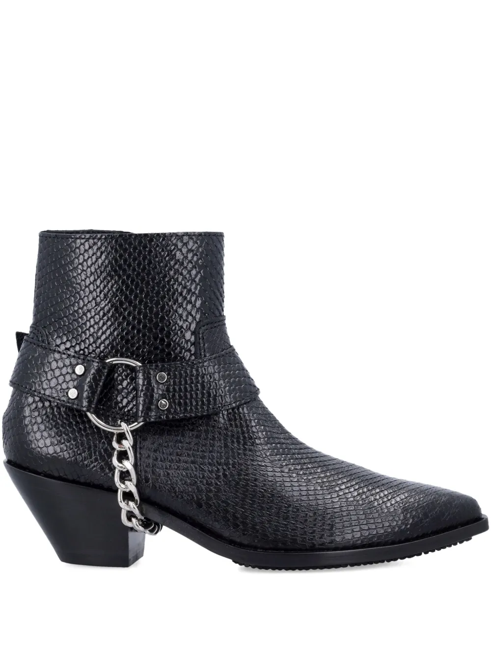Junya Watanabe snake-print boots Zwart