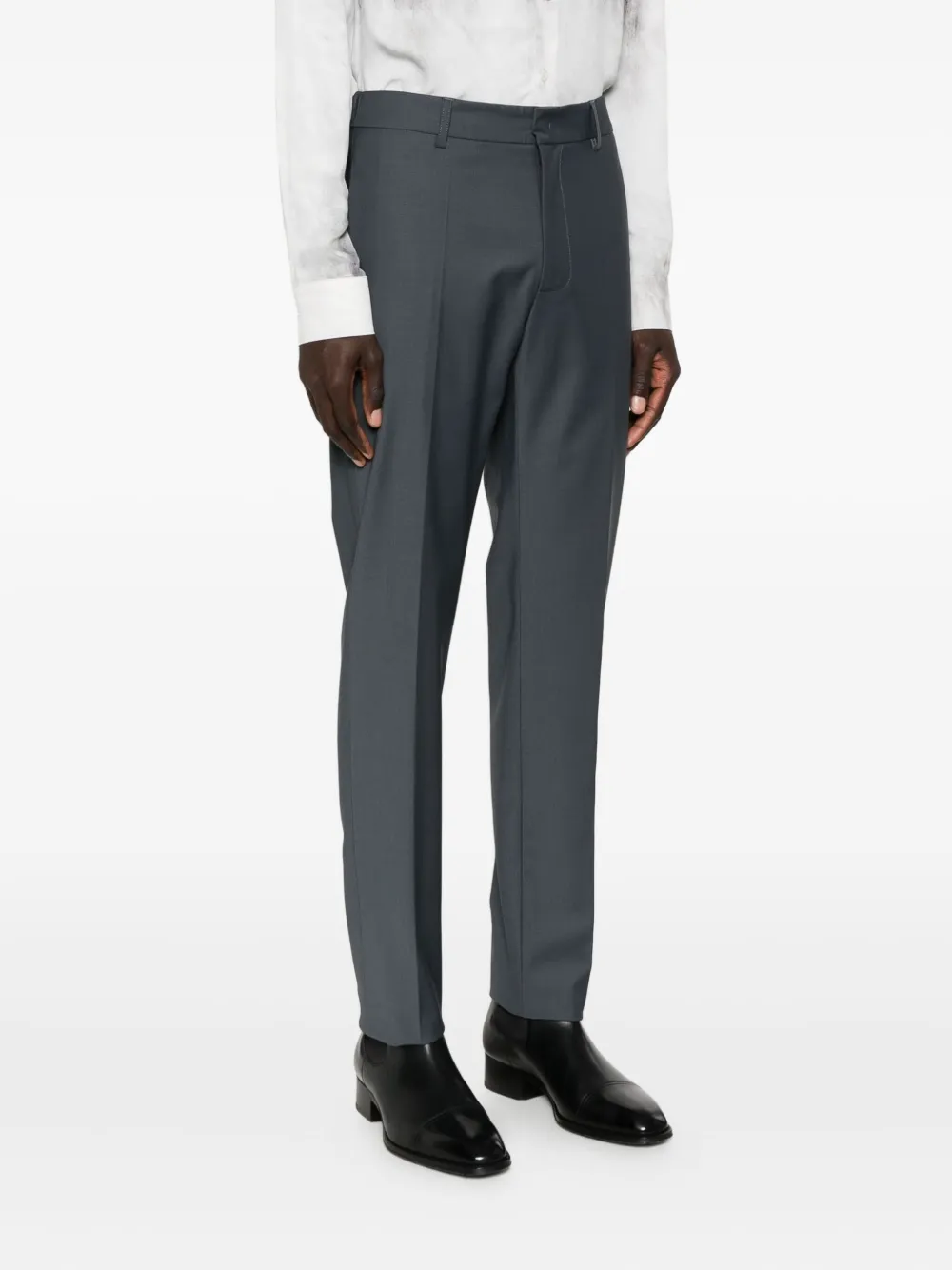 Patrizia Pepe Pressed-crease Trousers In Blue