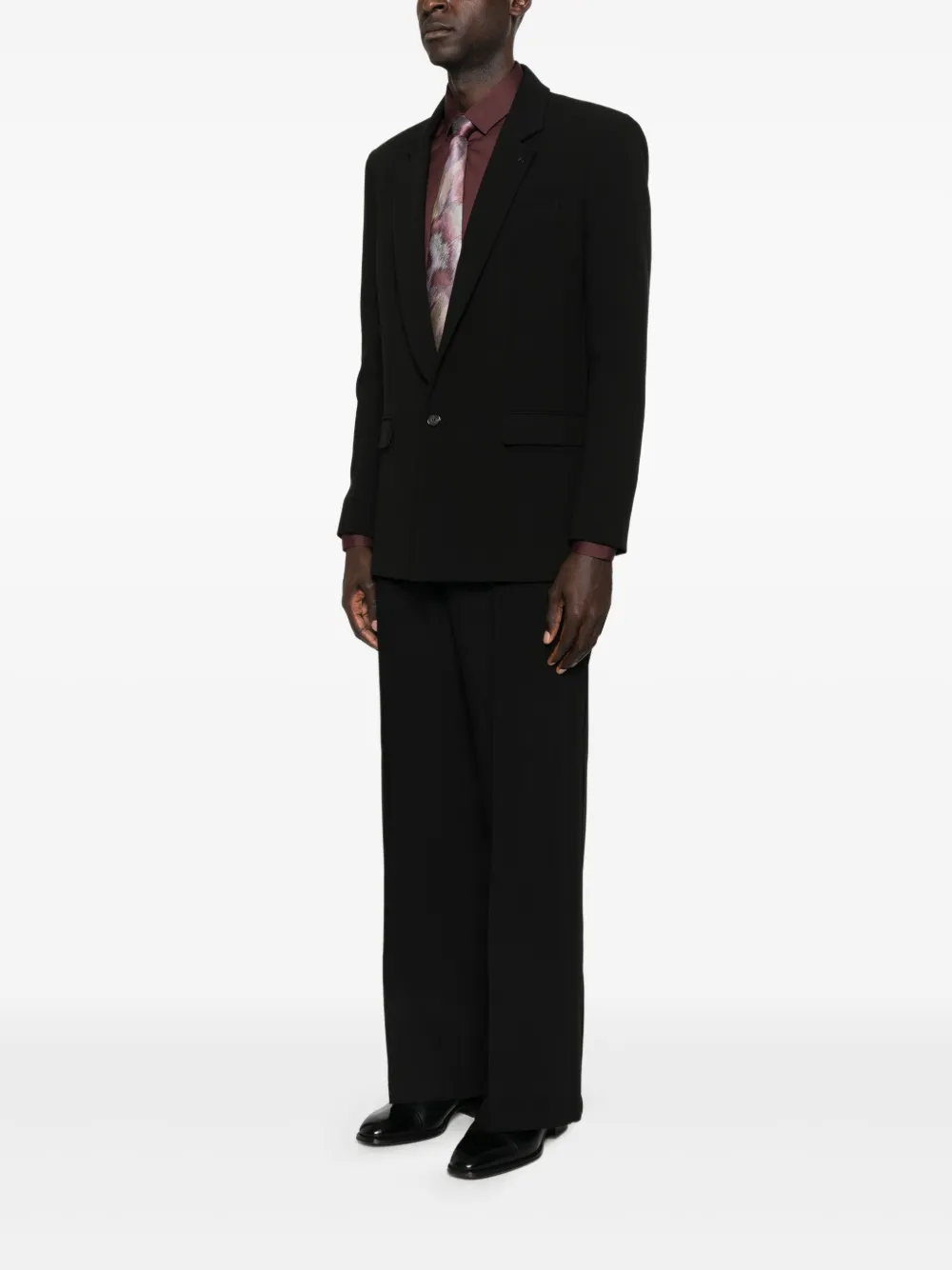 Patrizia Pepe (IM)PERFECTION omkeerbaar jack met enkele rij knopen Zwart