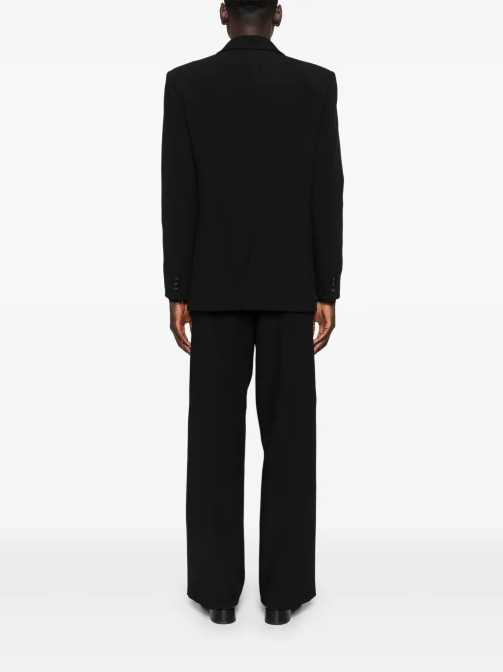 Patrizia Pepe (IM)PERFECTION omkeerbaar jack met enkele rij knopen Zwart