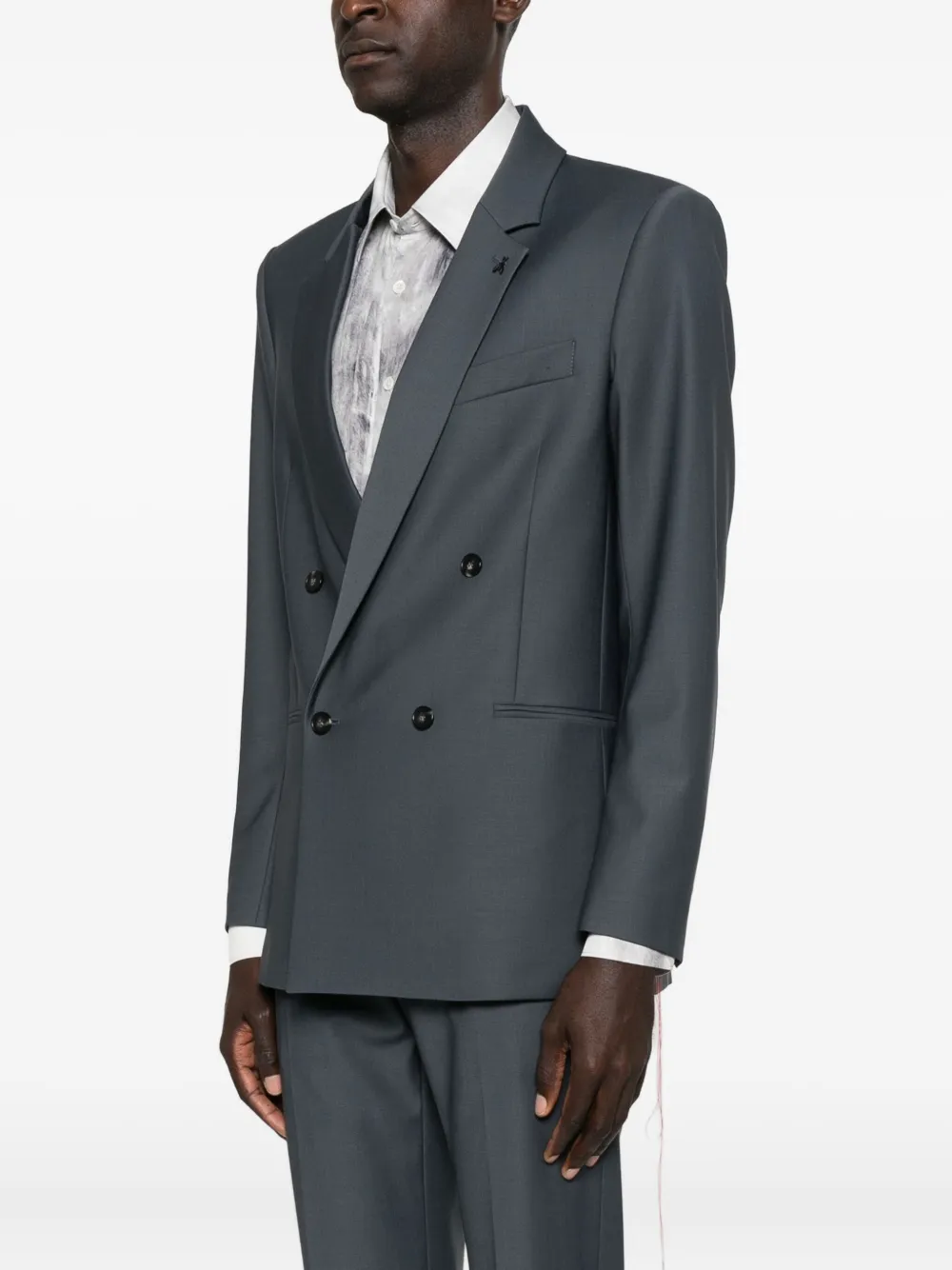 Patrizia Pepe Double-breasted Blazer In Gray