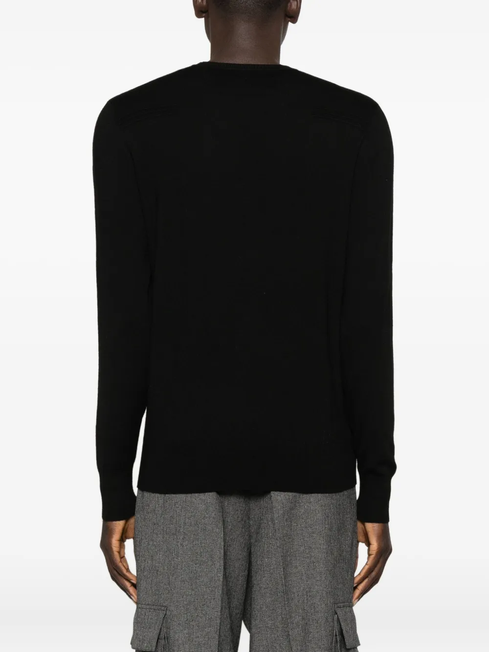 Patrizia Pepe Crew-neck Sweater In Black