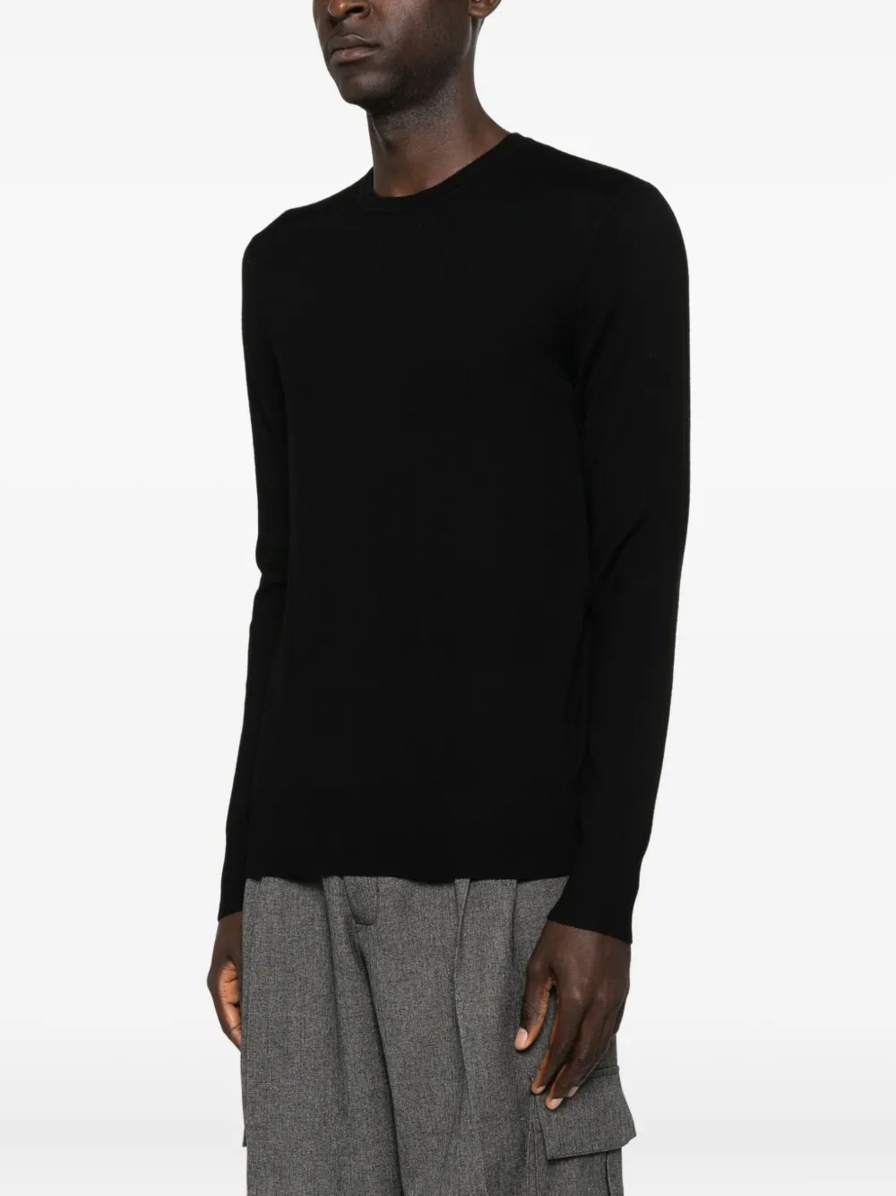 Patrizia Pepe Crew-neck Sweater In Black