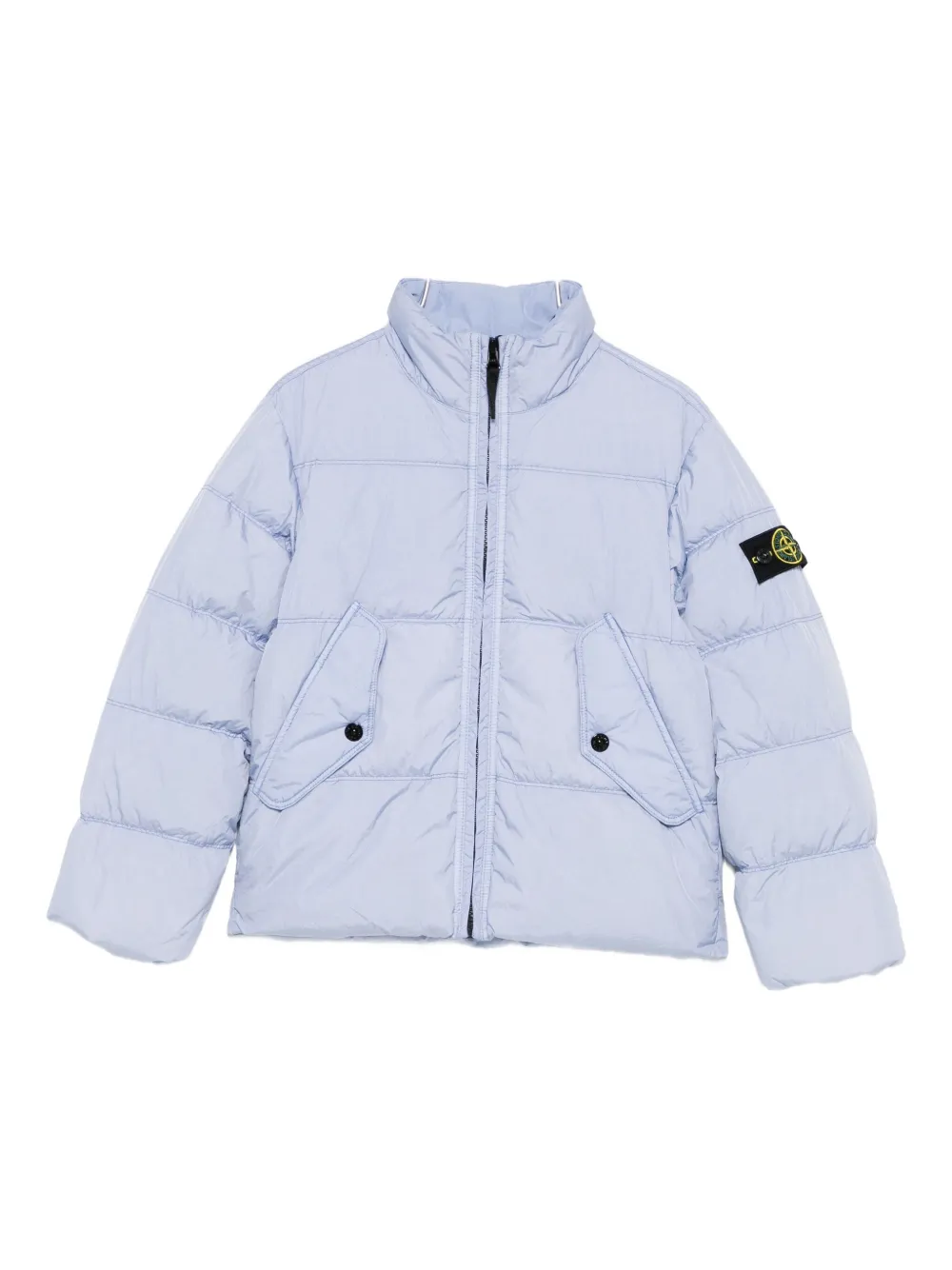 Stone Island Junior logo-patch jacket | Purple | Image 1