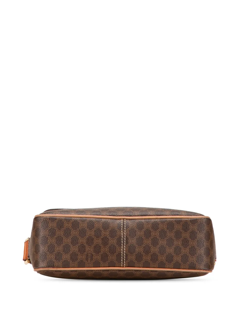 Pre-owned Celine 2013 Macadam Coated Canvas Crossbody Bag In Brown