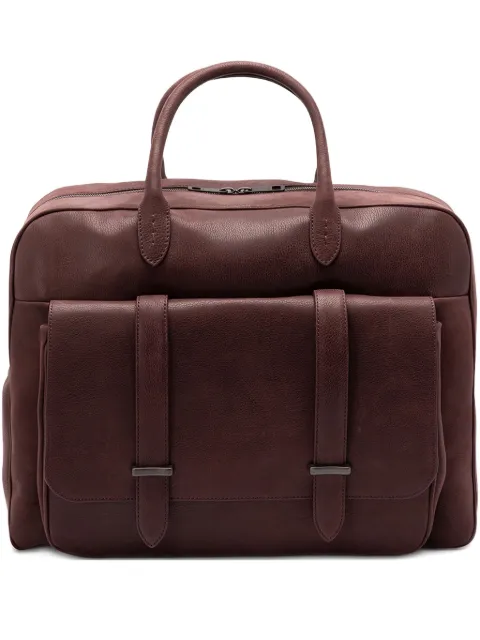 Orciani Jones Chevrette double-pocket leather holdall
