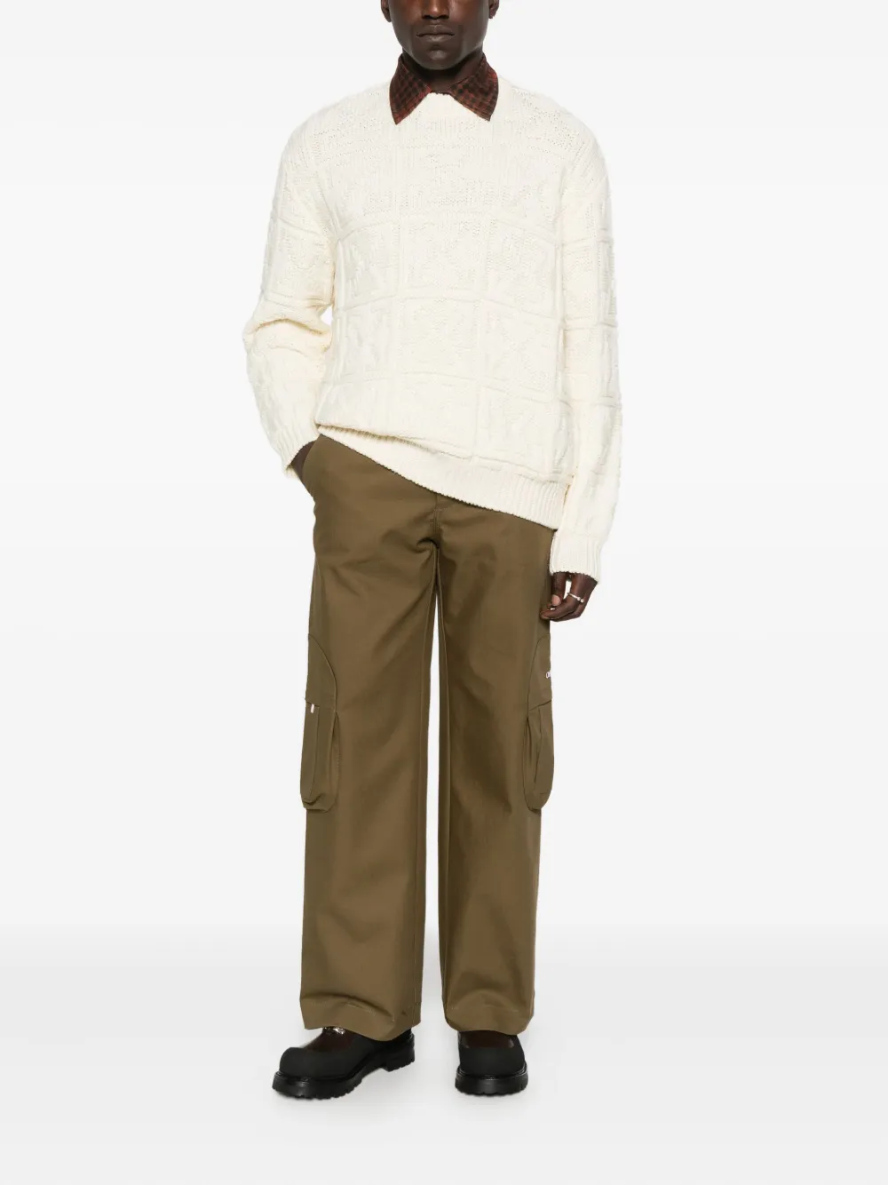 Off-White textured knit sweater | Knitted Sweaters | Image 2