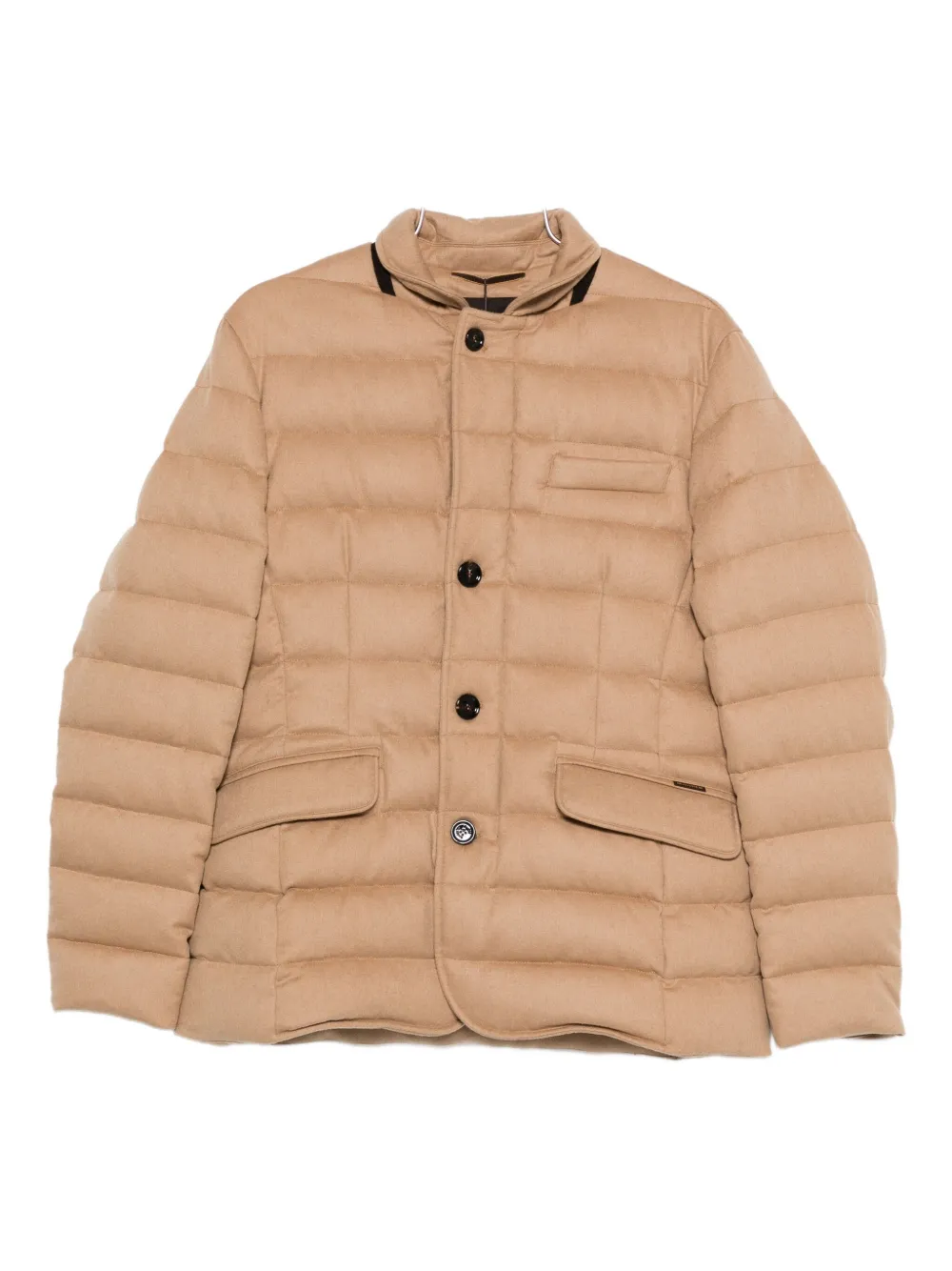 Moorer Zayn Quilted Puffer Jacket In Brown