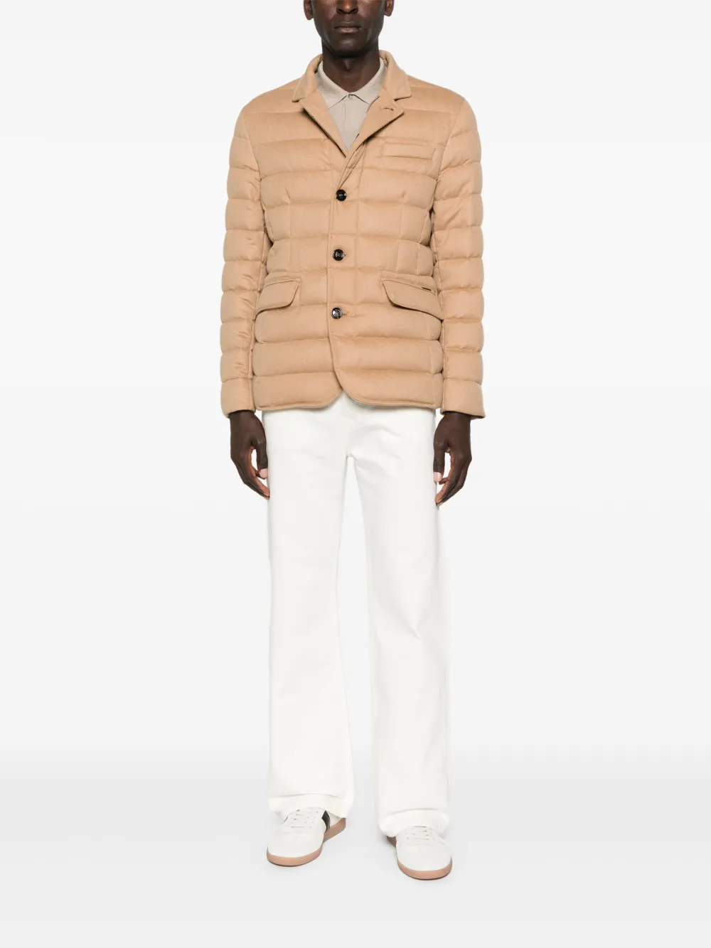 Moorer Zayn Quilted Puffer Jacket In Brown