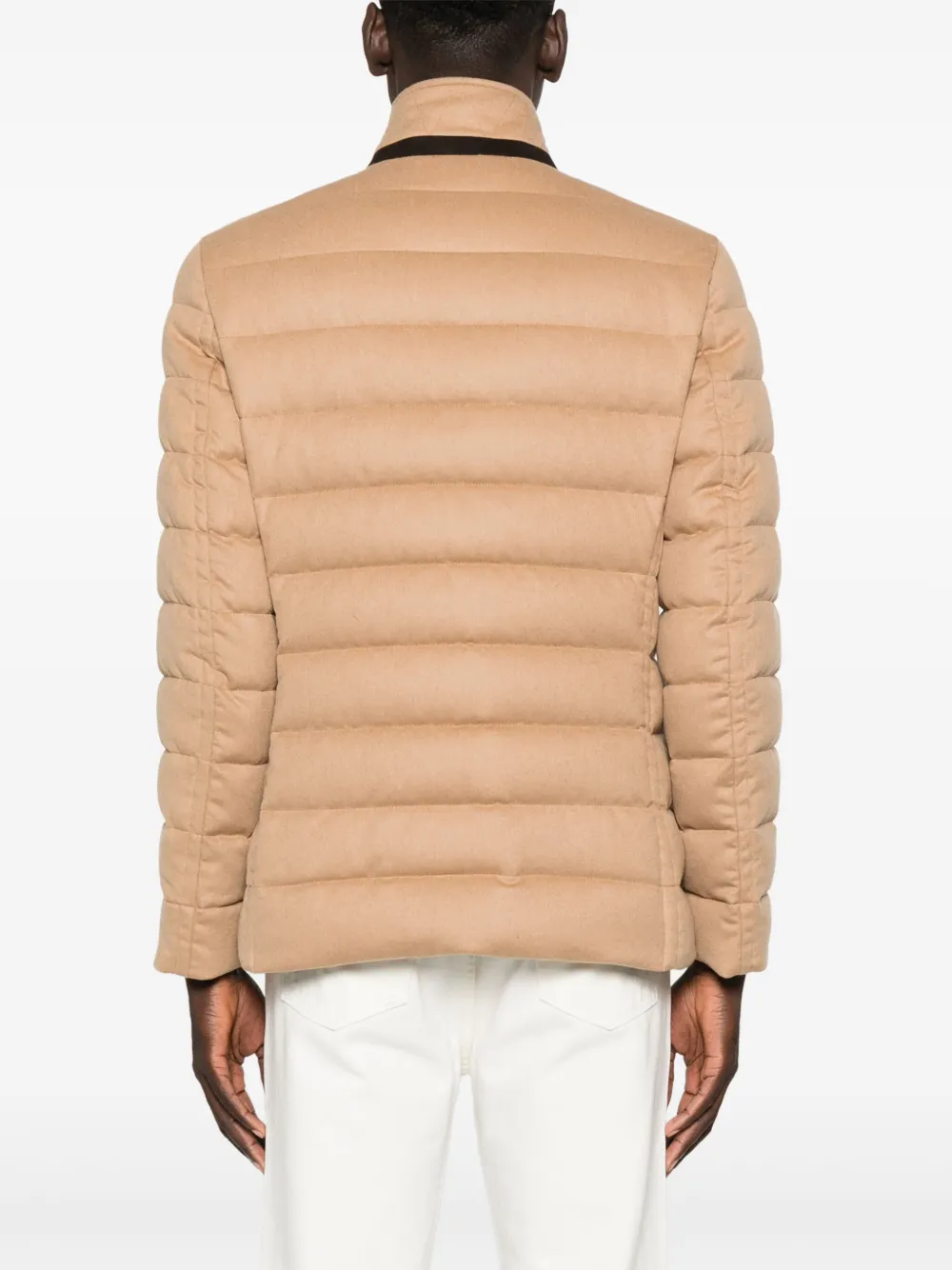 Moorer Zayn Quilted Puffer Jacket In Brown