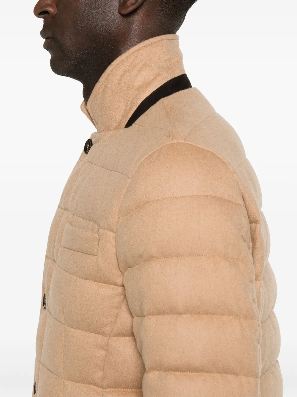 Moorer Zayn Quilted Puffer Jacket In Brown