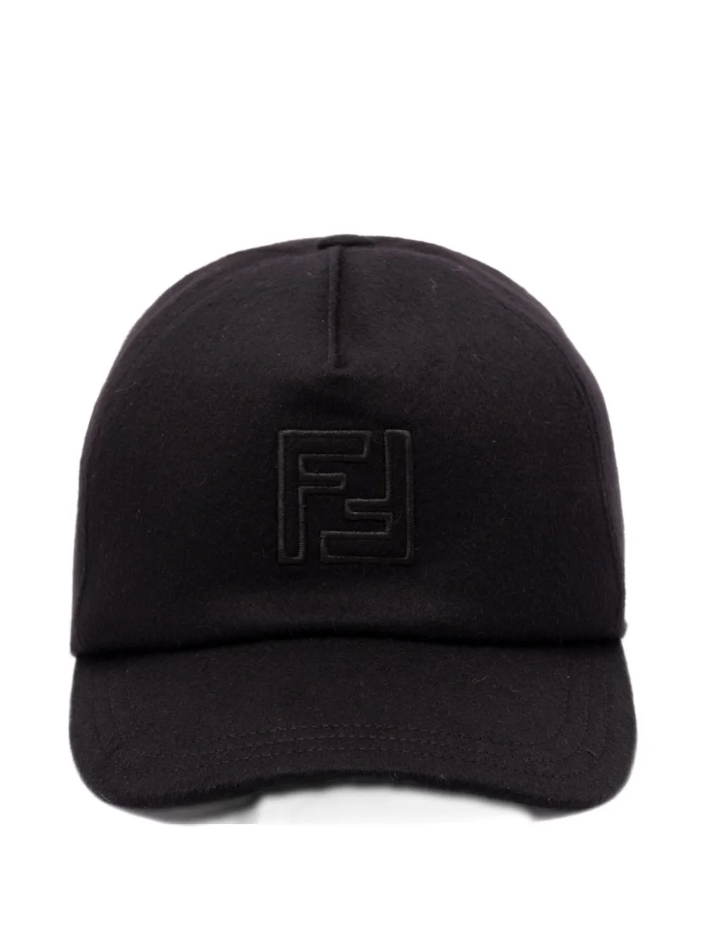 FENDI logo-embroidered cap - ブラック FENDI logo-embroidered cap - ブラック