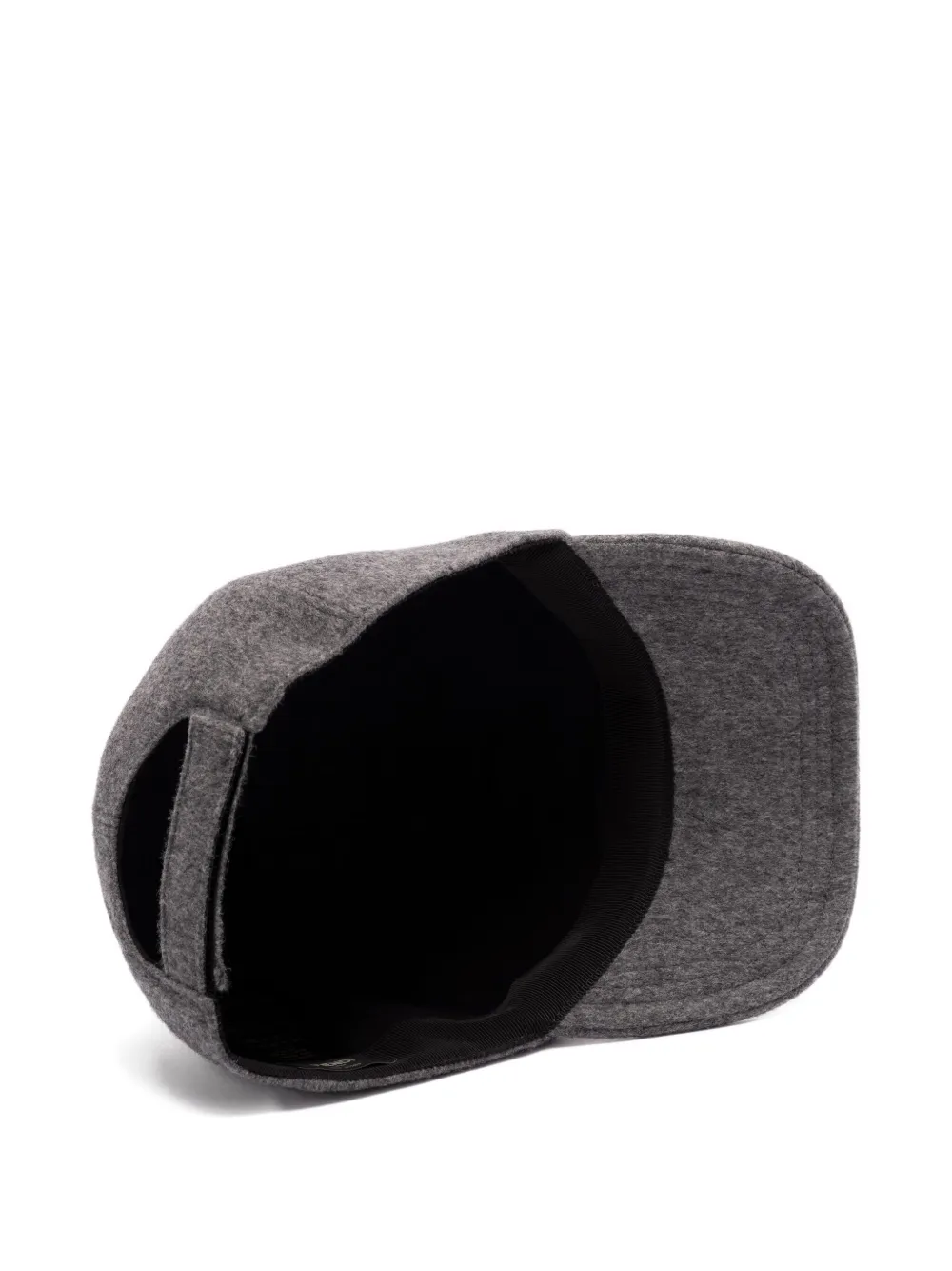  Fendi Logo-embroidered Wool Cap - Grey 