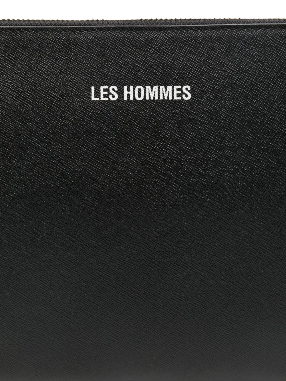 Les Hommes Urban Zip-fastening Clutch Bag In Black