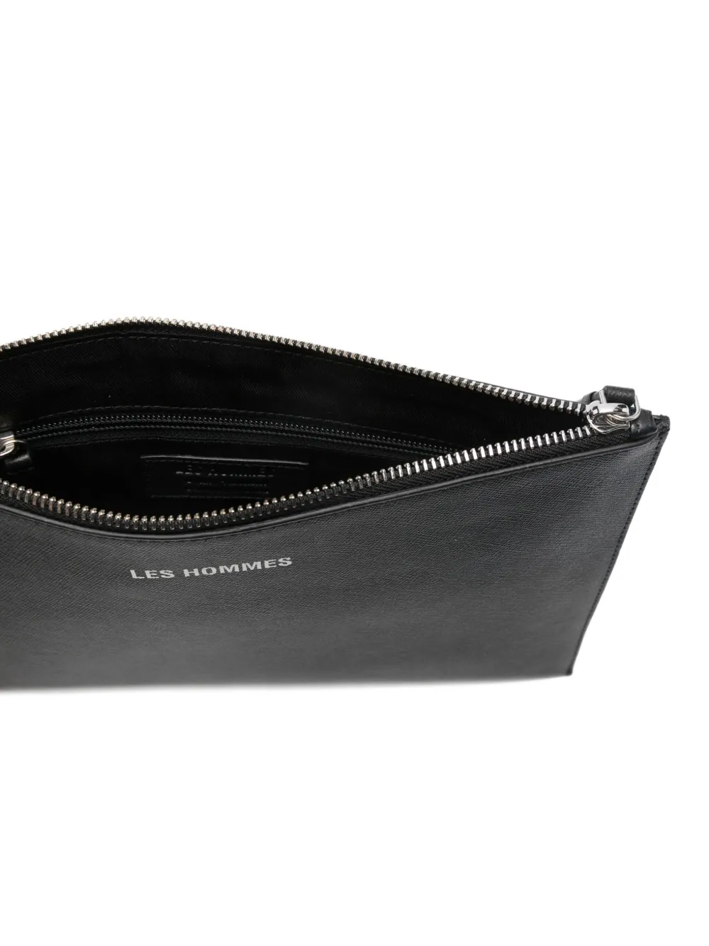 Les Hommes Urban Zip-fastening Clutch Bag In Black