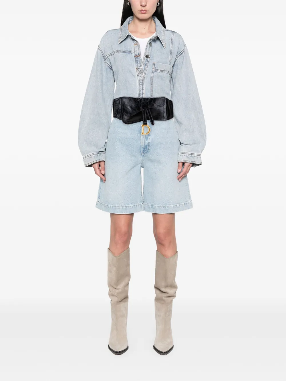 Christian Dior Pre-Owned 2019 Crinkled Lambskin Saddle belt bag | Pre-Owned | Image 2