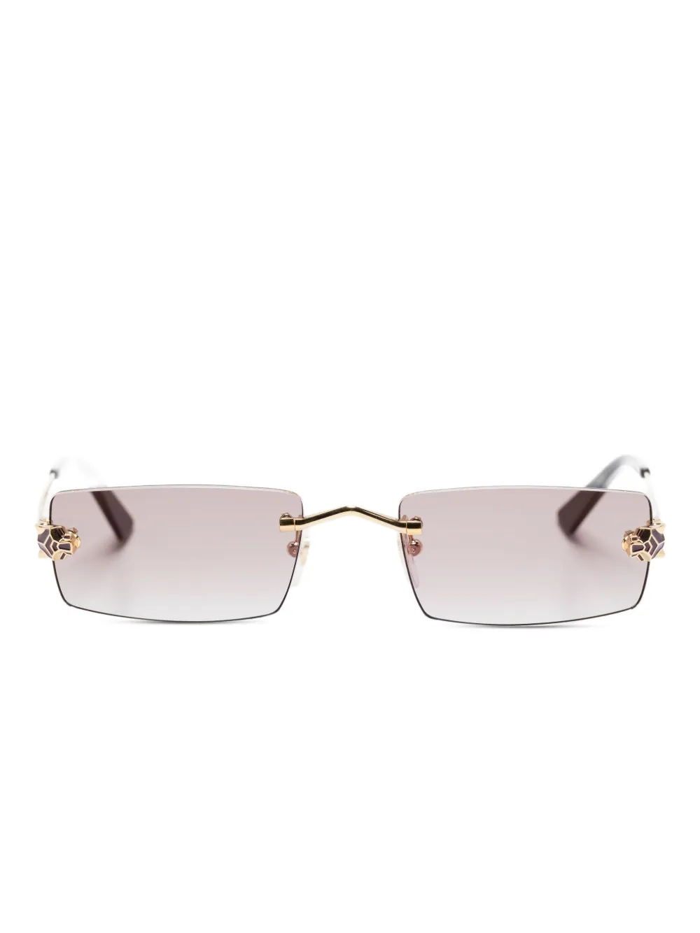 Cartier Eyewear Panther rectangle-frame sunglasses | Gold | Image 1