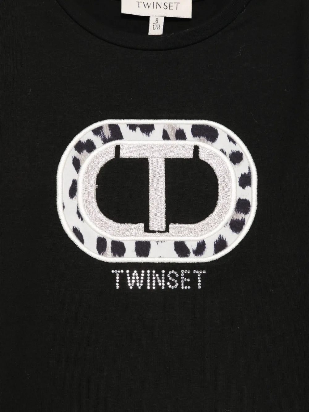 Twinset Logo-embroidered T-shirt In Black