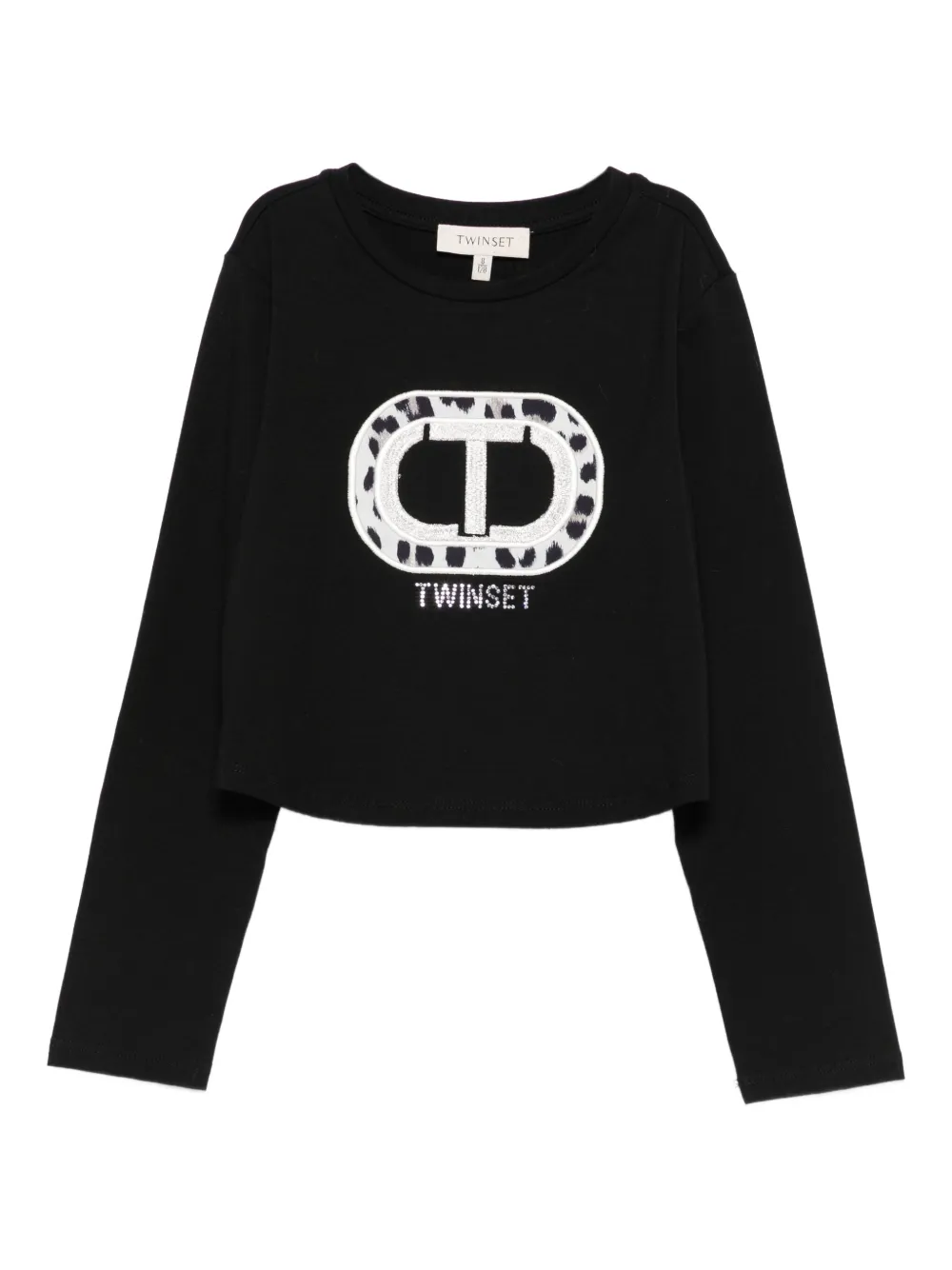 TWINSET Kids logo-embroidered T-shirt | Black | Image 1
