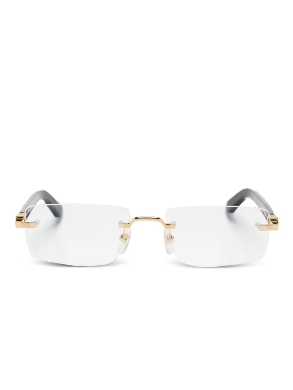 Cartier Eyewear リムレスメガネフレーム | ゴールドトーン | FARFETCH JP