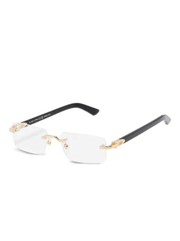 Cartier Eyewear リムレスメガネフレーム | ゴールドトーン | FARFETCH JP