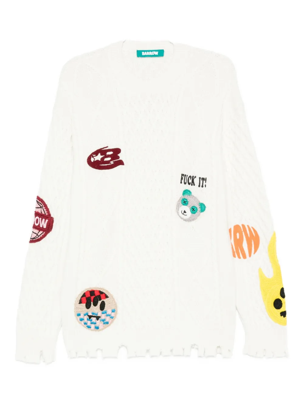 BARROW appliqué distressed sweater | Neutrals | Image 1