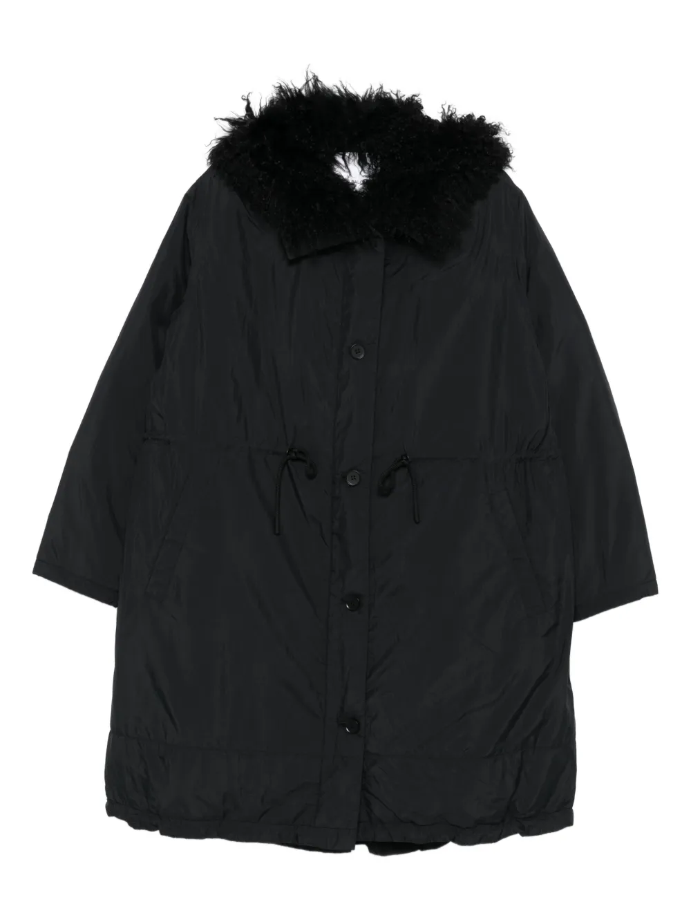 Yves Salomon faux fur-trim jacket | Black | Image 1