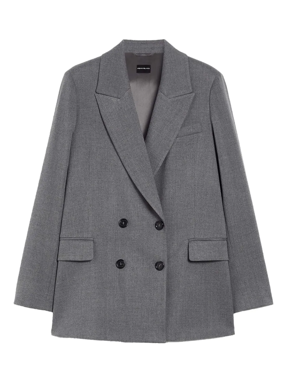 Pennyblack Double-breasted Coat In Gray
