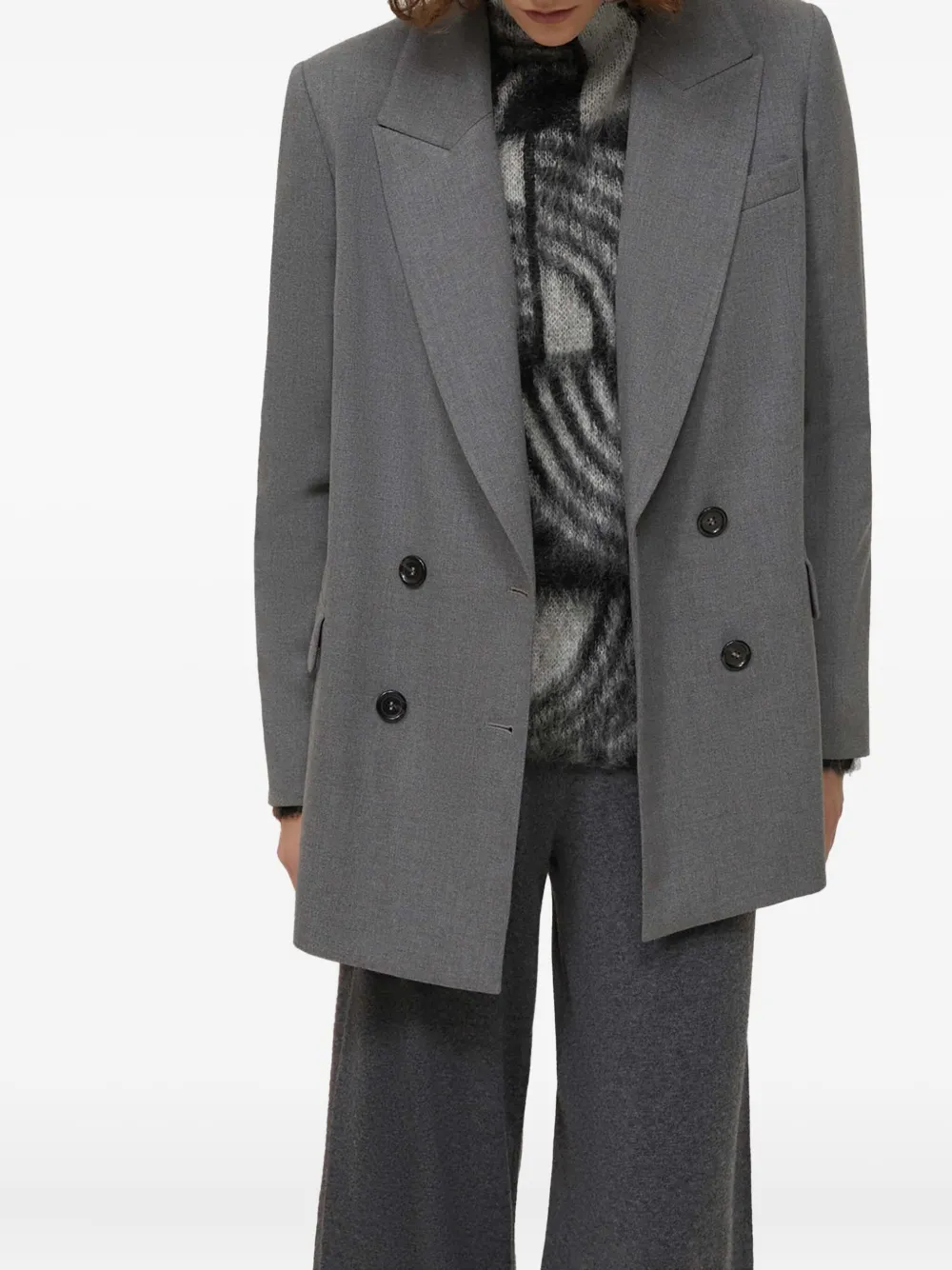 Pennyblack Double-breasted Coat In Gray