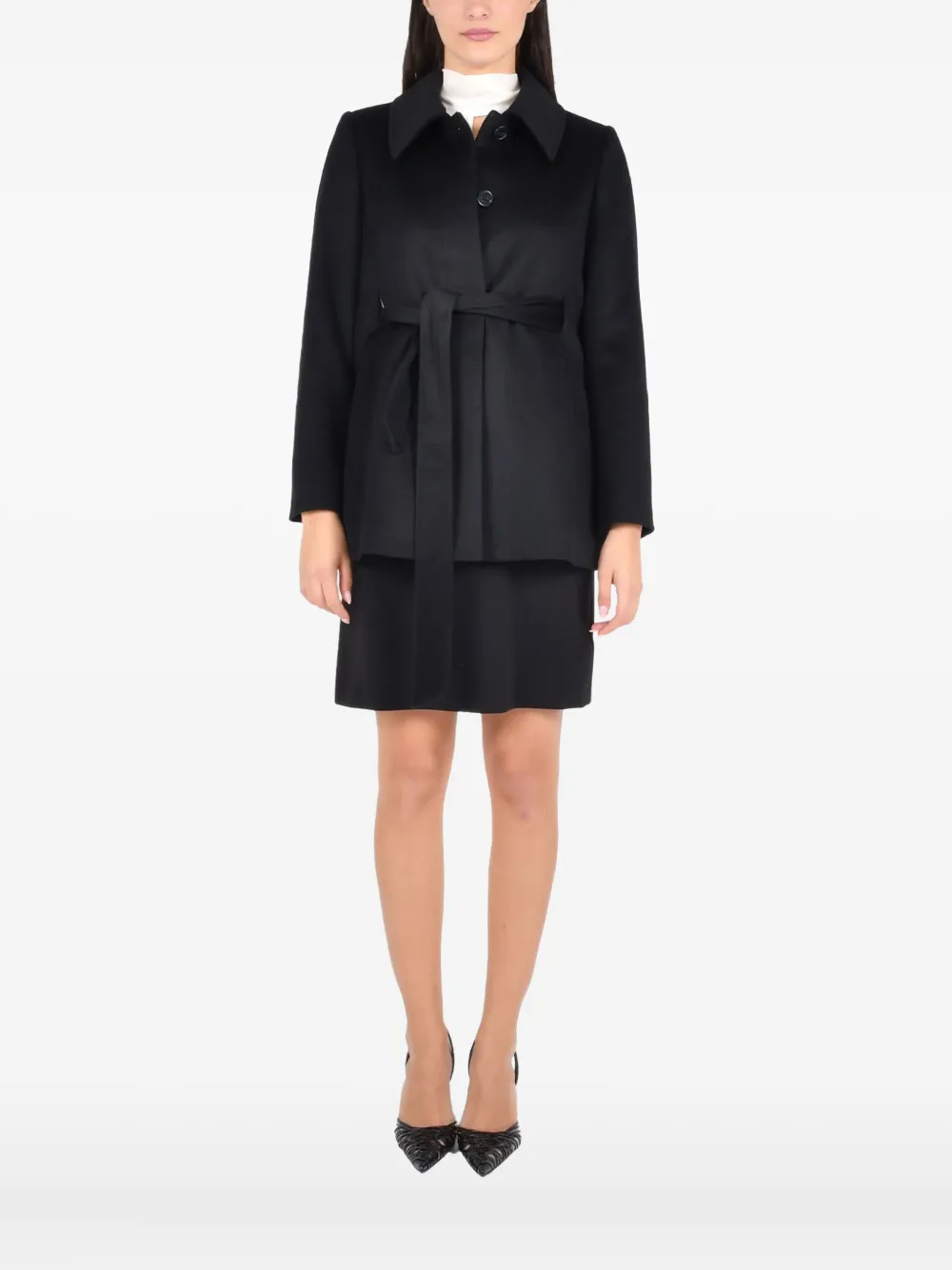 Pennyblack single-breasted belted coat | Black | Image 1