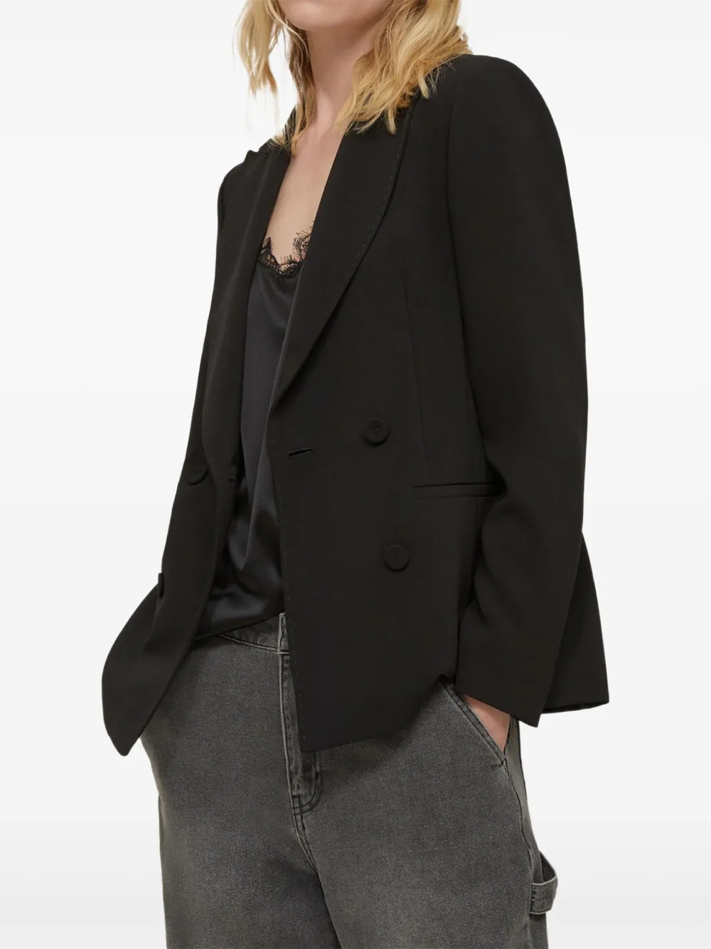 Pennyblack Double-breasted Coat In Black