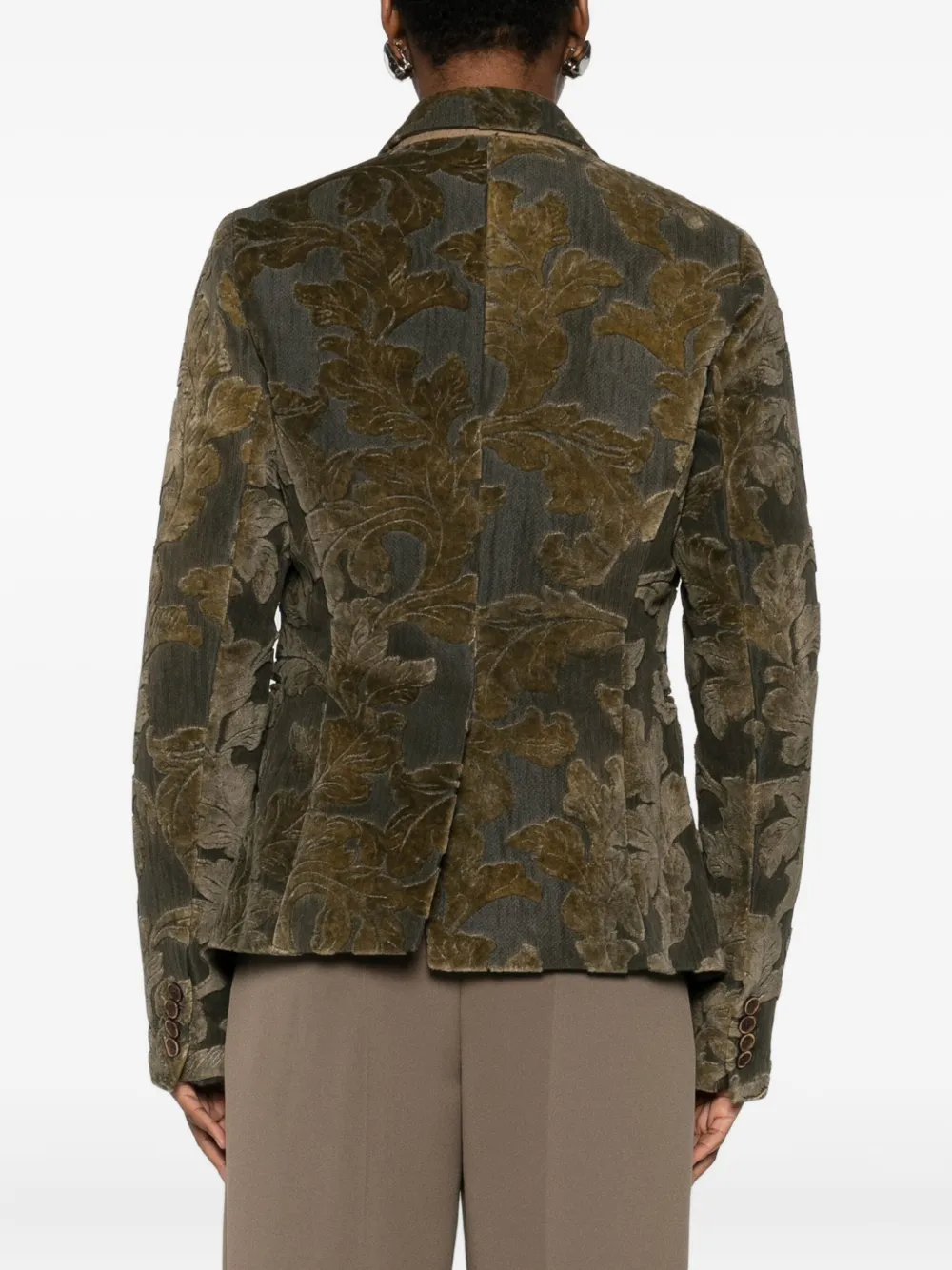 Uma Wang Floral-pattern Blazer In Brown