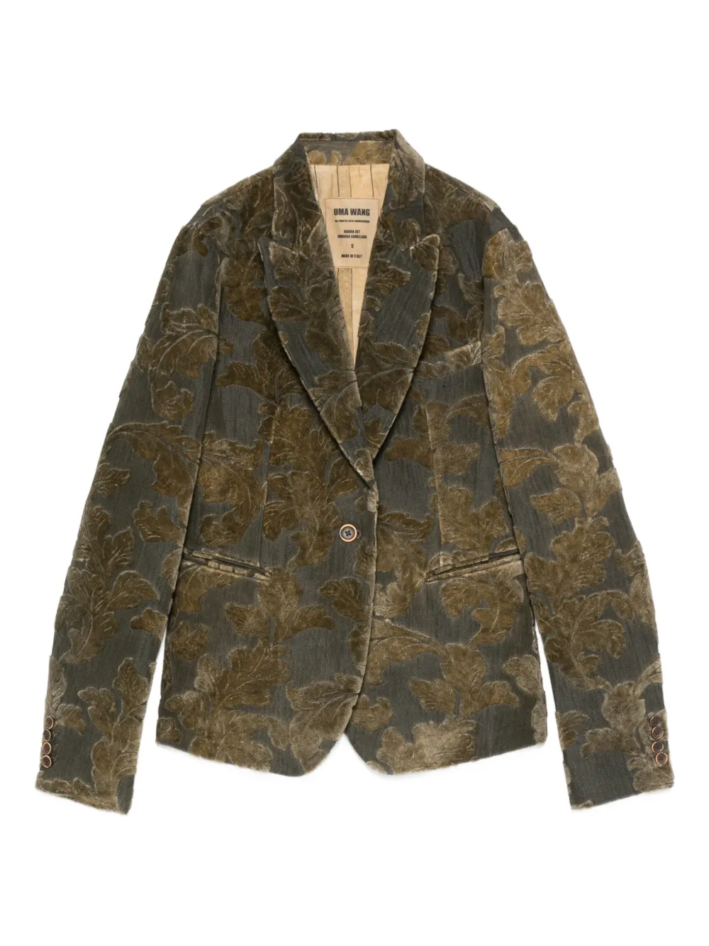 Uma Wang floral-pattern blazer | Grey | Image 1
