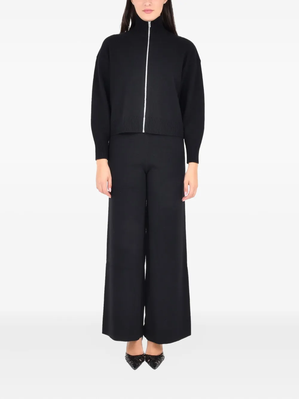 Pennyblack Antares Zip-up Cardigan In Black