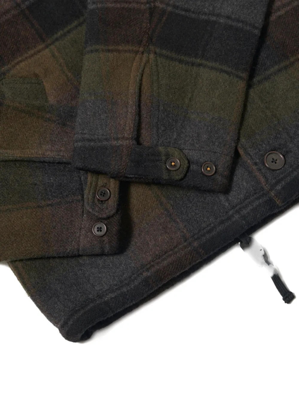 Universal Works Button-fastening Checked Jacket In Brown