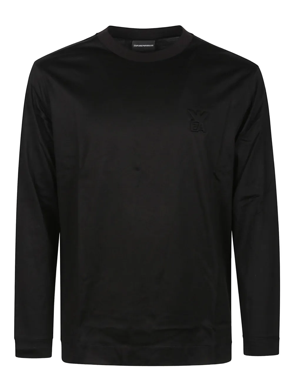 Emporio Armani logo-detail long-sleeve T-shirt | Black | Image 1