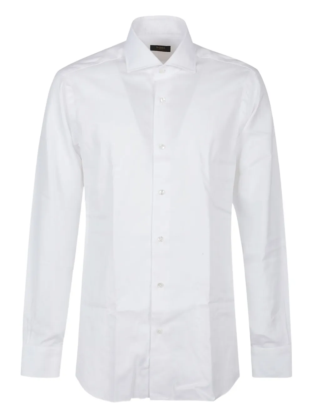 Barba Napoli Long-sleeve Button-down Shirt In White