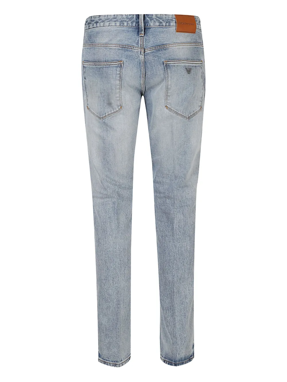 Emporio Armani ASV J06 jeans met vervaagd effect - Blauw