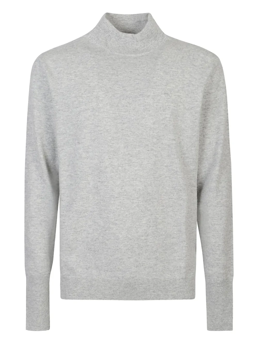 Ballantyne Mock-neck Cashmere Sweater In Gray
